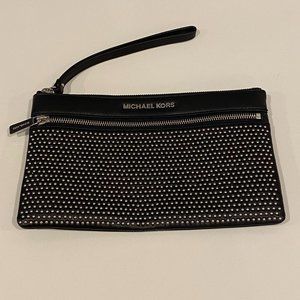 MICHAEL KORS Studded Leather Wristlet